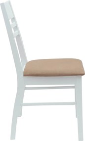 vidaXL Καρέκλες φαγητού 2 pcs Λευκό 43 x 54 x 89 εκ.