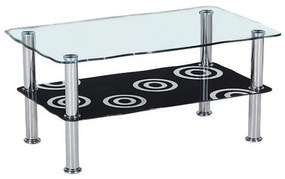 Τραπεζάκι Σαλονιού Daniel Deco ΕΜ9559 75x45x41cm Inox Metal, Glass