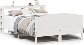 vidaXL Σκελετός Κρεβ. Χωρίς Στρώμα Λευκό 140x200 εκ Μασίφ Πεύκο