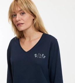 Πιτζάμα με μακριά μανίκια από βαμβακερό τζέρσεϊ