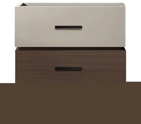 Κομοδίνο Sonlen μελαμίνη και mdf σε καρυδί-μπεζ απόχρωση 60x40x44.5εκ 60x44x44.5 εκ.