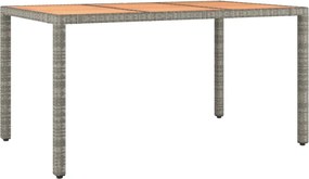 vidaXL Σετ Τραπεζαρίας Κήπου 5 τεμ. Γκρι Συνθ. Ρατάν με Μαξιλάρια