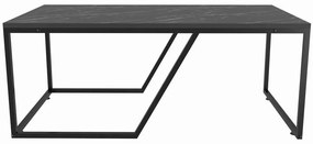 Τραπέζι Σαλονιού Wendy 322RTC1204 120x60x48cm Marble Effect Black