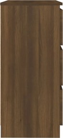 vidaXL Συρταριέρα Καφέ Δρυς 60 x 35 x 76 εκ. Επεξεργασμένο Ξύλο