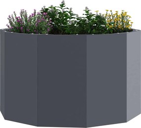 vidaXL Γλάστρα Ανθρακί 60 x 60 x 35 cm Ατσάλι