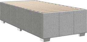 vidaXL Κρεβάτι Boxspring με Στρώμα Ανοιχτό Γκρι 80x200 εκ. Υφασμάτινο