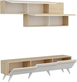 Σύνθεση Τηελόρασης - Amsterdam - Χρώμα Λευκό - 180x35x42εκ