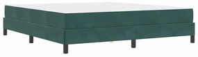 vidaXL Κρεβάτι box spring με στρώμα Σκούρο Πράσινο 180 x 200 cm