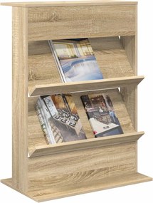 vidaXL Ράφι Περιοδικών Δρύς Sonoma 70 x 41 x 96 εκ. Επεξεργασμένο Ξύλο