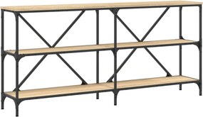 vidaXL Τραπέζι Κονσόλα Sonoma Δρυς 160x30x75 εκ. Επεξ. Ξύλο/Σίδηρος