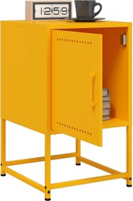 vidaXL Κομοδίνα 2 τεμ. Μουσταρδί 36x39x60,5 εκ. από Χάλυβα