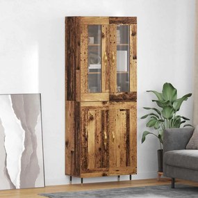 vidaXL Highboard 2 pcs Παλιό ξύλο Επεξεργασμένο ξύλο