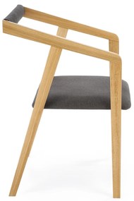 AZUL 2 chair, natural oak / grey