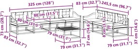 vidaXL Σειρά Καναπέ Εξωτερικού με μαξιλάρι 7 pcs Λευκό και Μπεζ
