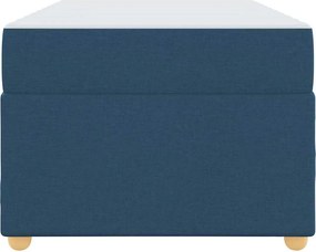 vidaXL Σκελετός Κρεβατιού με στρώμα Μπλε 100 x 200 cm ύφασμα