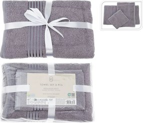 Σετ Πετσέτες μπάνιου H&amp;amp;s Collection - 3τμχ - Lavender