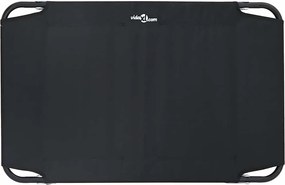 vidaXL Κρεβάτι Σκύλου 90 x 55 x 18 εκ. Ατσάλι Μαύρο