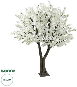 20362 GloboStar® Artificial Garden BIANCA CHERRY BLOSSOM TREE 20362 Τεχνητό Διακοσμητικό Δέντρο Λευκό Άνθος Κερασιάς Υ350cm