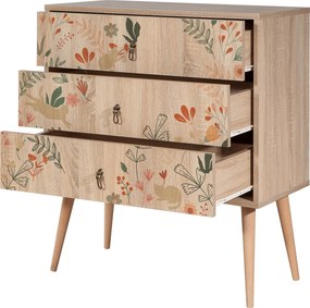 Συρταριέρα Πολύχρωμο CITY 80x40x89