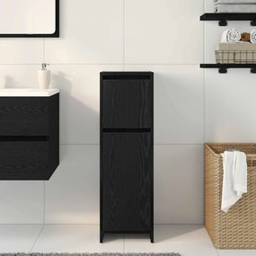 vidaXL Ντουλάπι Μπάνιου Μαύρη Οξυά 30 x 30 x 95 cm Επεξεργασμένο ξύλο