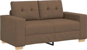 vidaXL Καναπές Διθέσιος Καφέ 160 x 77 x 82 εκ. Ύφασμα