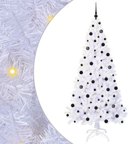 vidaXL Τεχνητό Χριστουγεννιάτικο Δέντρο Λευκό 210 cm PVC και Ατσάλι