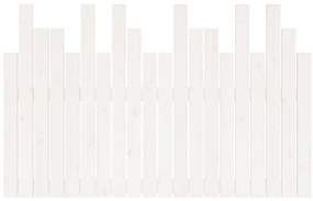 vidaXL Κεφαλάρι Τοίχου Λευκό 127,5x3x80 εκ. από Μασίφ Ξύλο Πεύκου