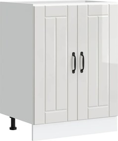 vidaXL Ντουλάπι βάσης νεροχύτη "Lucca" High Gloss White