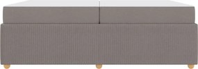 vidaXL Σκελετός Κρεβατιού Taupe 200 x 200 cm ύφασμα