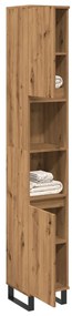 vidaXL Ντουλάπι μπάνιου Δρυς τεχνίτης 30x30x190 cm Κατασκευασμένο ξύλο