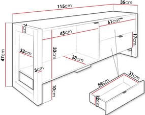 Έπιπλο τηλεόρασης Berizo I