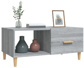 vidaXL Τραπεζάκι Σαλονιού Γκρι Sonoma 89,5x50x40εκ. Επεξεργασμένο Ξύλο