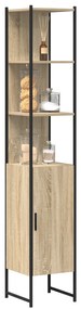 vidaXL Ντουλάπι Μπάνιου Sonoma Oak 33x33x185,5 cm Επεξεργασμένο ξύλο