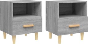 vidaXL Κομοδίνα 2 τεμ. Γκρι Sonoma 40 x 35 x 47 εκ.