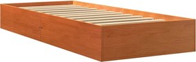vidaXL Σκελετός Κρεβ. Χωρίς Στρώμα Καφέ Κεριού 75x190 εκ Μασίφ Πεύκο