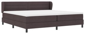 vidaXL Κρεβάτι Box Spring με στρώμα  σκούρο καφέ 200x200 εκ. ύφασμα