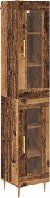 vidaXL Highboard 2 pcs Παλιό Ξύλο Γυαλί
