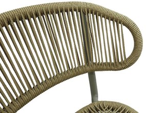 Καρέκλα Agus αλουμινίου-pe rattan στοιβαζόμενη σε καφέ απόχρωση 55x63x77εκ 55x63x77 εκ.