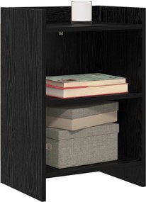 vidaXL Κομοδίνα Μαύρη Δρυς 40 x 30 x 60 cm Επεξεργασμένο Ξύλο