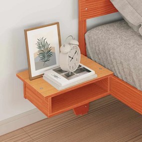 vidaXL Σκελετός Κρεβατιού με κεφαλάρι Κερωτό καφέ 100 x 200 cm