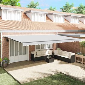 vidaXL Αντιανεμικό Χειροκίνητος Ανθρακί 6 x 3 m Μέταλλο