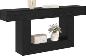 vidaXL Μαύρη Δρυς 160 x 30 x 74 εκ