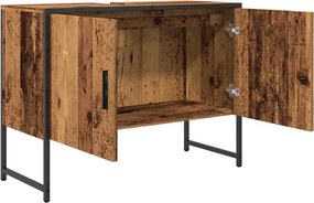 vidaXL Ντουλάπι νιπτήρα μπάνιου Παλιό ξύλο 80x33x60 cm