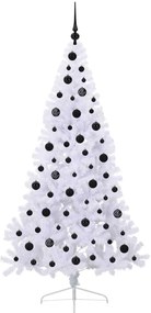 vidaXL Τεχνητό Χριστουγεννιάτικο Δέντρο Λευκό 180 cm PVC και Ατσάλι