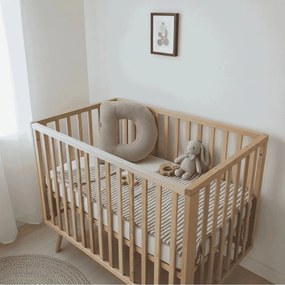 Stewehome Μαξιλάρι κεντημένο με γράμμα D από ελαφρύ γέμισμα και ύφασμα Κρεμ