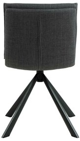 Καρέκλα Oakland 898, Μαύρο, Γκρι, 85x48x59cm, 8 kg, Ταπισερί, Μεταλλικά, Ξύλο | Epipla1.gr