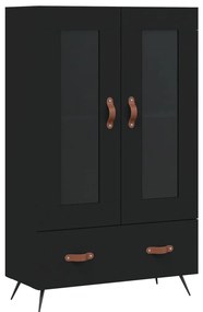 vidaXL Ντουλάπα Μαύρη 69,5 x 31 x 115 εκ. από Επεξεργασμένο Ξύλο
