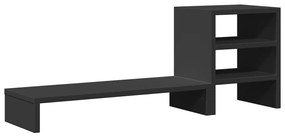 vidaXL Βάση Οθόνης με Organiser Γραφείου Μαύρη από Επεξεργασμένο Ξύλο