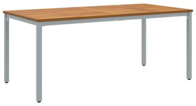 vidaXL Γραφείο Κήπου 180x90x75 εκ. Συμπαγές ξύλο ακακίας και μέταλλο