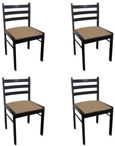 vidaXL Καρέκλες Τραπεζαρίας 4 τεμ. Καφέ Καουτσουκόδεντρο/Βελούδο